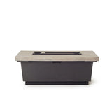 Contempo Rectangular Fire Table in Silver Pine