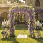 7.1ft Garden Arch for Climbing Plants and Wedding Decor, Black