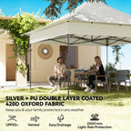 12 x 12 ft Pop Up Canopy Tent with Sidewalls and Wheeled Bag, Silver