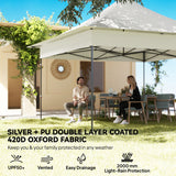 12 x 12 ft Pop Up Canopy Tent with Sidewalls and Wheeled Bag, Silver