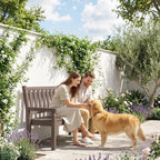 49" HDPE Garden Bench for 2-Person, 528 lbs Capacity, Brown