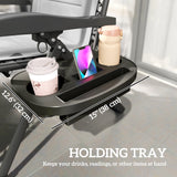 Zero Gravity Lounger Chair with Cup Holder, 400 LBS Capacity, Dark Grey
