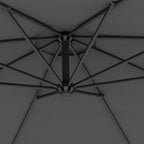 10' Deluxe Patio Umbrella with Crank and Cross Base, Grey
