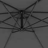 10' Deluxe Patio Umbrella with Crank and Cross Base, Grey