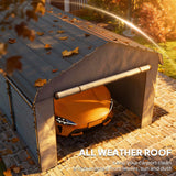 Onward 10' x 15' Heavy Duty Metal Carport with Galvanized Roof & Removable Sidewalls