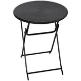 23.6" Folding Outdoor Coffee Table with HDPE Top, Dark Grey
