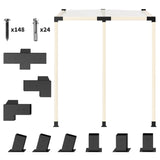 9 PCS Pergola Bracket Kit for 4" x 4" Lumber, Black