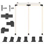 9 PCS Pergola Bracket Kit for 4" x 4" Lumber, Black