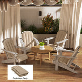 4-Piece Adirondack Chair Cushions, 49" x 20" x 2", Beige