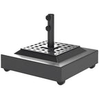 Outdoor Umbrella Base with Wheels, Up to 143lbs Sand or 112lbs Water, Black