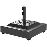 Outdoor Umbrella Base with Wheels, Up to 143lbs Sand or 112lbs Water, Black