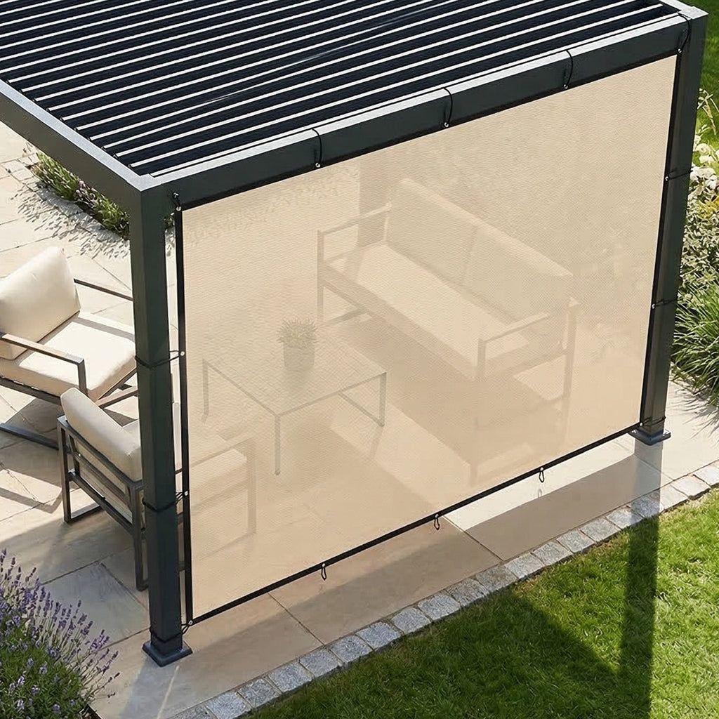 Rectangle Shade Sail 3 x 3.6 m Beige with SS Eyelets & Bungee Cords, UV-blocking