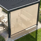 Rectangle Shade Sail 3 x 3.6 m Beige with SS Eyelets & Bungee Cords, UV-blocking