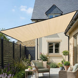 Rectangle Shade Sail 3 x 3.6 m Beige with SS Eyelets & Bungee Cords, UV-blocking