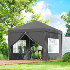 10' x 10' Pop-Up Party Tent Canopy with Carrying Bag, Grey