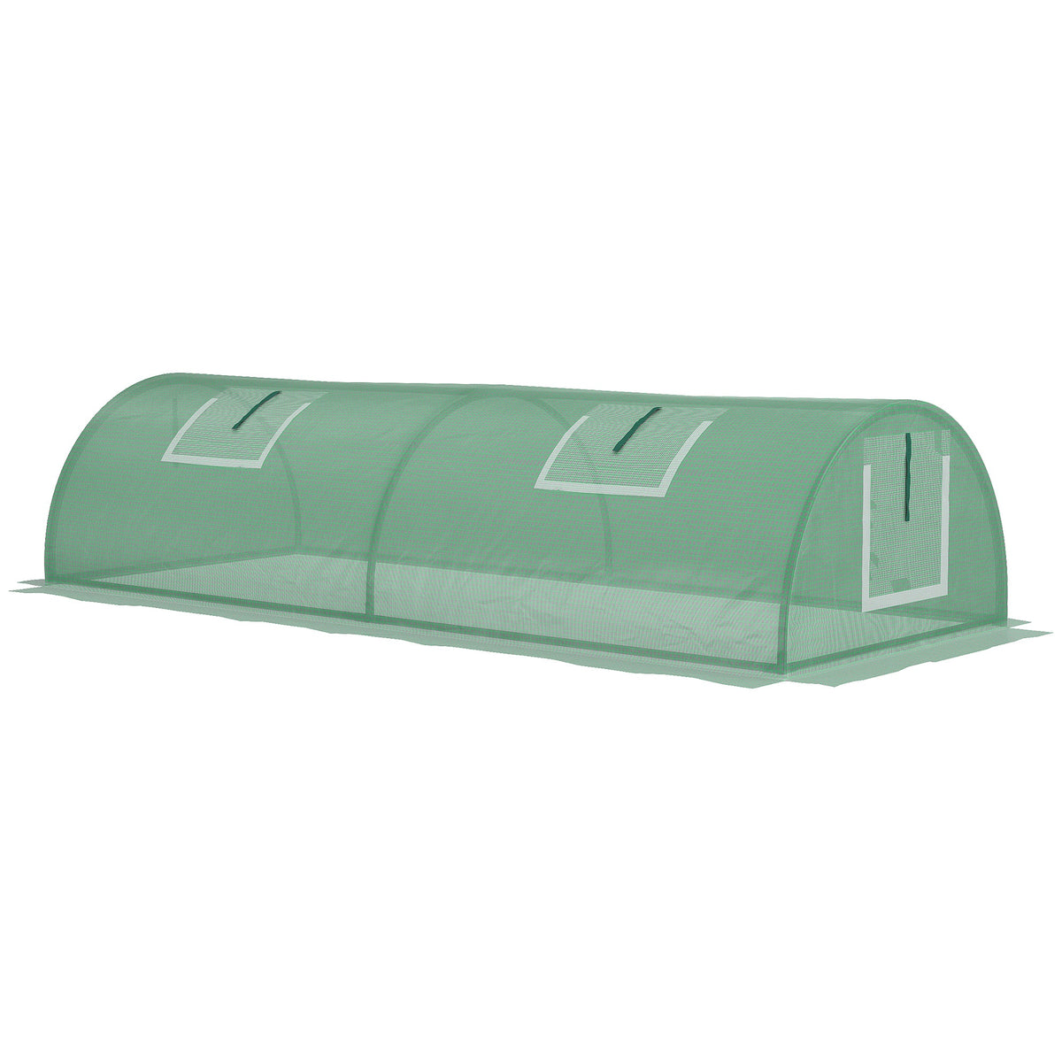 7' x 3' x 2' Portable Mini Greenhouse with 5 Mesh Windows, Green