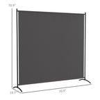 5.9FT Outdoor Privacy Screen with UPF30+ Protection, Freestanding, Dark Gray
