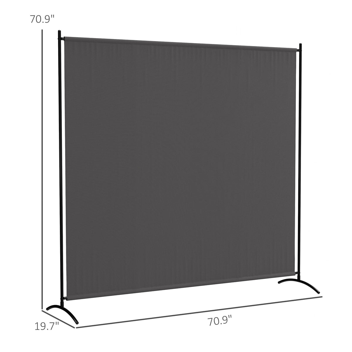 5.9FT Outdoor Privacy Screen with UPF30+ Protection, Freestanding, Dark Gray
