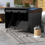 85" x 61" x 59" 3-Seater Patio Swing Cover, Black