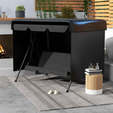 85" x 61" x 59" 3-Seater Patio Swing Cover, Black