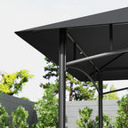 8' x 5' Grill Gazebo with Shelves and Baskets, Dark Gray