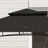 8' x 5' Grill Gazebo with Shelves and Baskets, Dark Gray