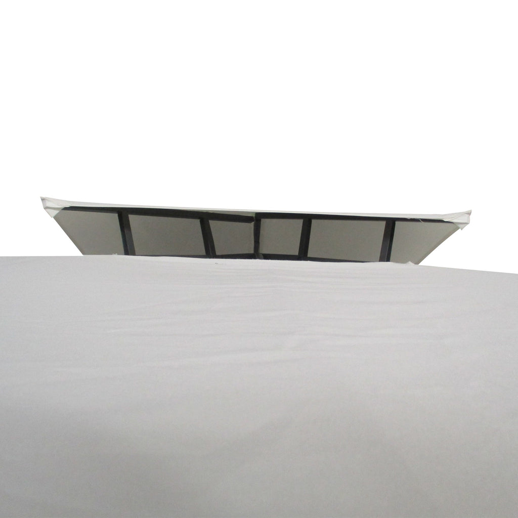 10' x 13' Outdoor Gazebo with Double Roof and Screen Panels, White