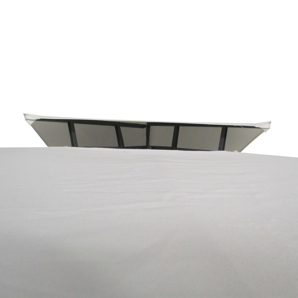 10' x 13' Outdoor Gazebo with Double Roof and Screen Panels, White