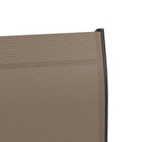 Set of 2 Bar Height Swivel Patio Stools with Armrests and Mesh Seats, Tan