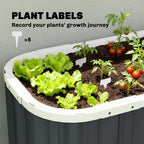7' x 2' x 2' Galvanized Raised Garden Bed with Gloves, Dark Grey