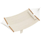 200 x 140 cm Double Hammock with Pillow and Pad, Cream White