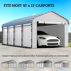Carport Sidewall Panels Set of 4 for 10' x 15' Structures, White