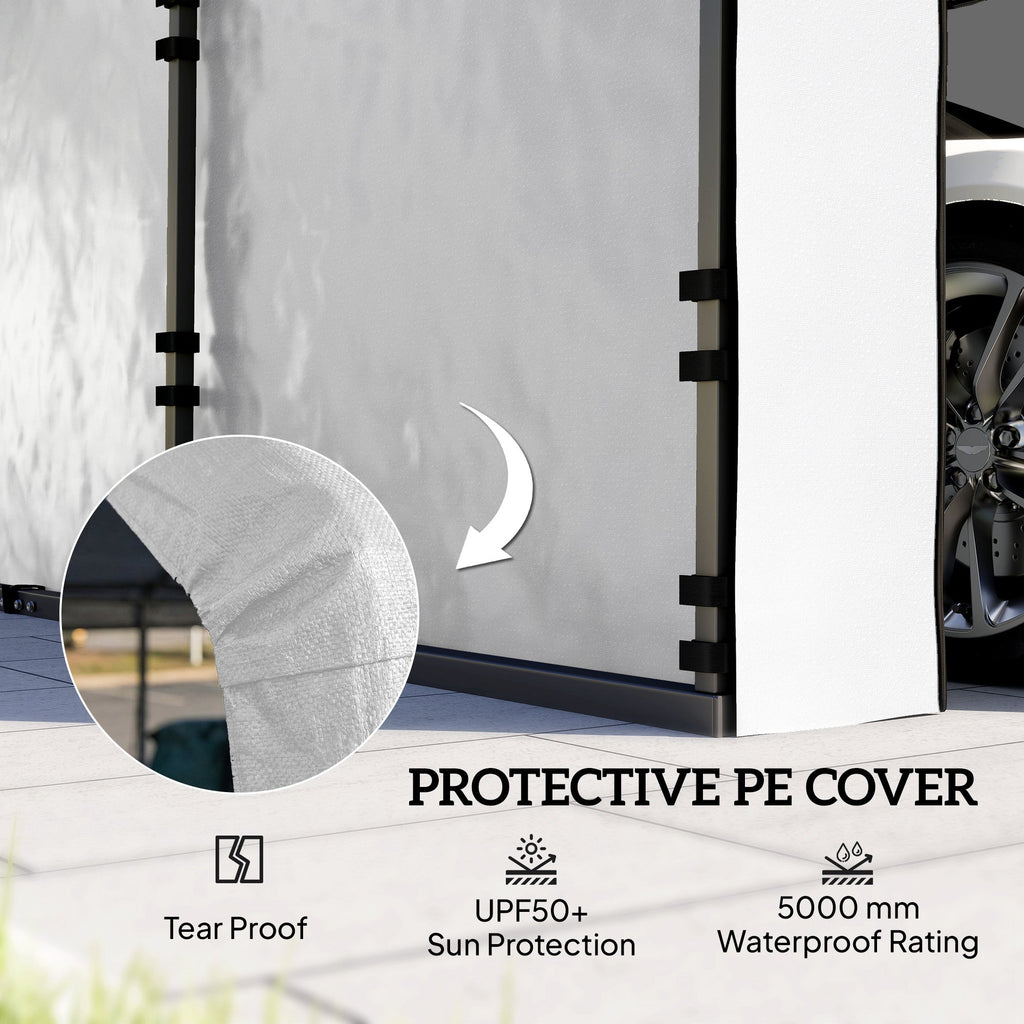 Carport Sidewall Panels Set of 4 for 10' x 15' Structures, White