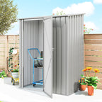 5ft x 3ft Garden Storage Shed with Sloped Roof and Lockable Door