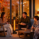 2000W Electric Infrared Patio Heater with Remote & Oscillation, 8H Timer, Black