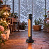 2000W Electric Infrared Patio Heater with Remote & Oscillation, 8H Timer, Black