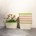 6 Pack 10.5" Self-Watering Planter Boxes with Water Level Indicator