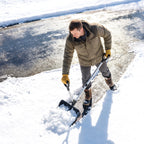 Heavy Duty Snow Shovel with 45cm Blade and Detachable Aluminum Handle