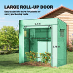 77.2" x 30.3" x 77.6" Lean-to Tomato Greenhouse, Green