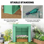 77.2" x 30.3" x 77.6" Lean-to Tomato Greenhouse, Green