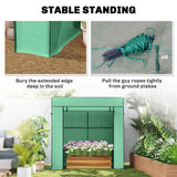 77.2" x 30.3" x 77.6" Lean-to Tomato Greenhouse, Green