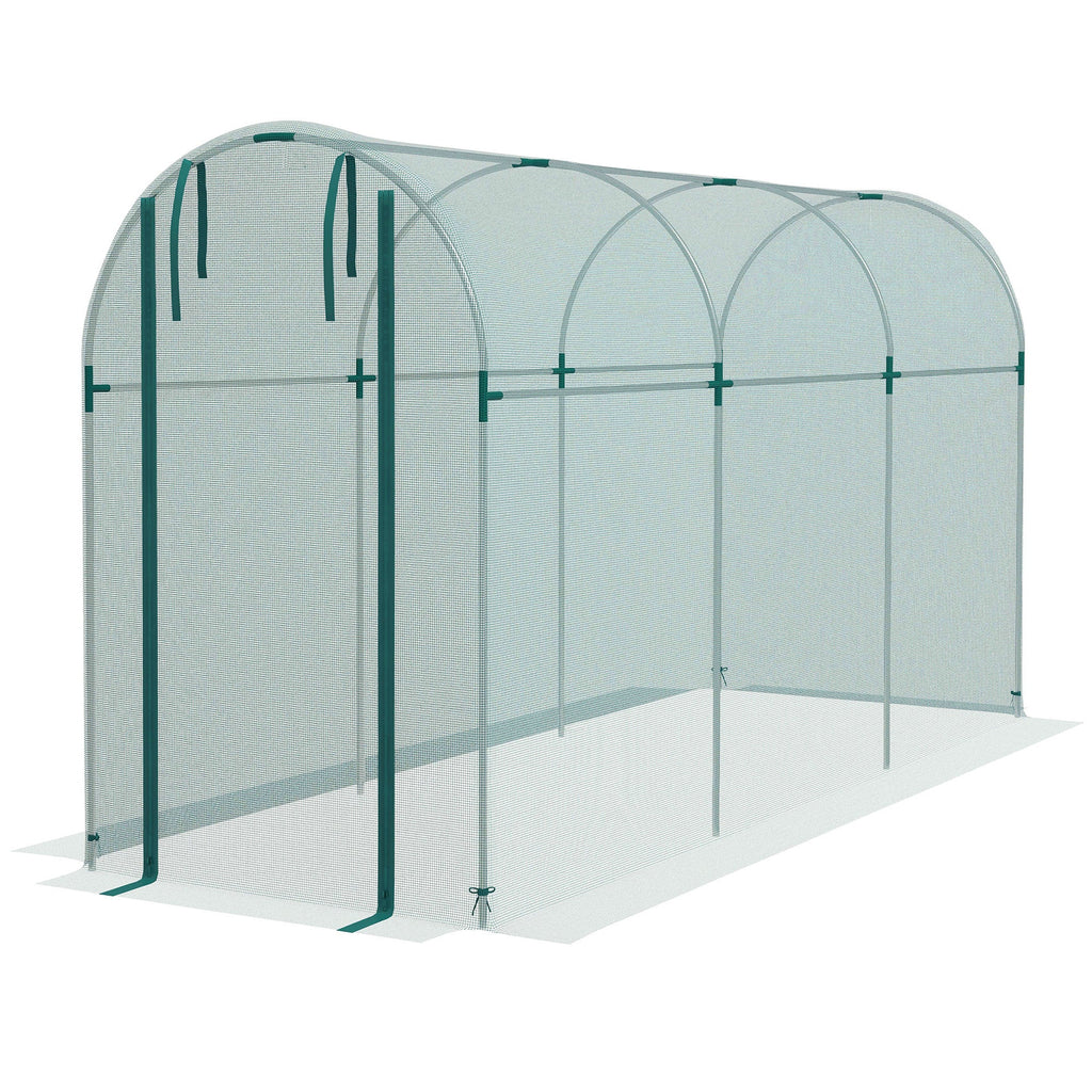 4' x 12' Crop Cage with Zippered Door, Green