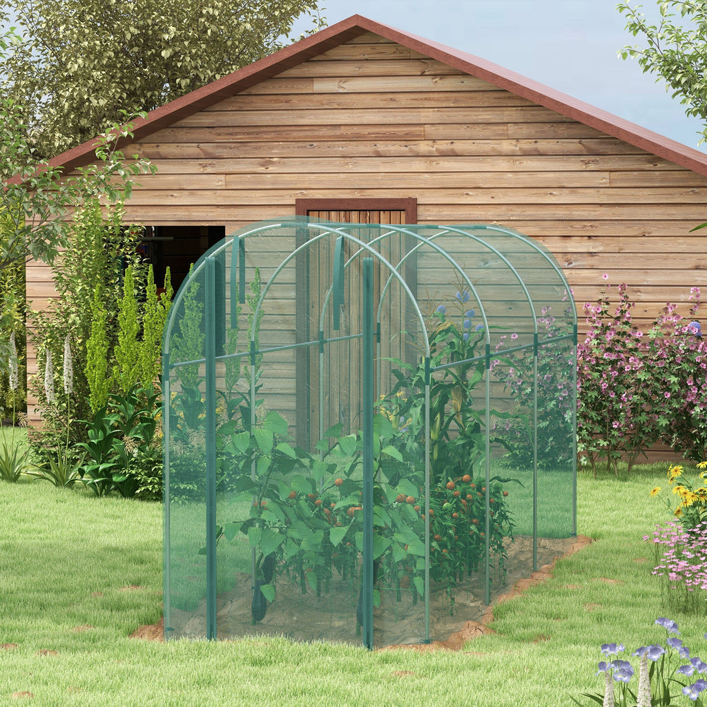 4' x 12' Crop Cage with Zippered Door, Green