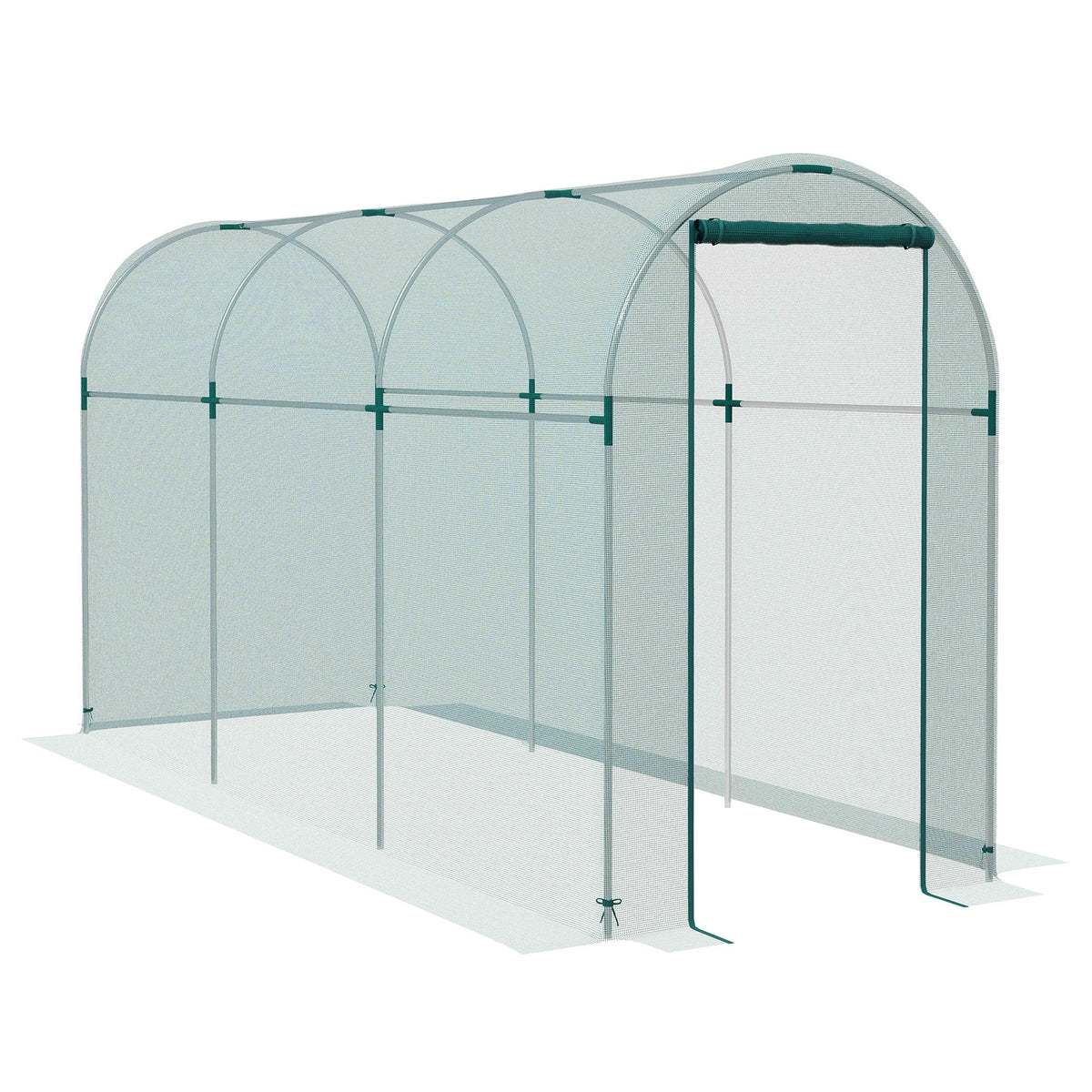 4' x 12' Crop Cage with Zippered Door, Green