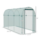 4' x 12' Crop Cage with Zippered Door, Green