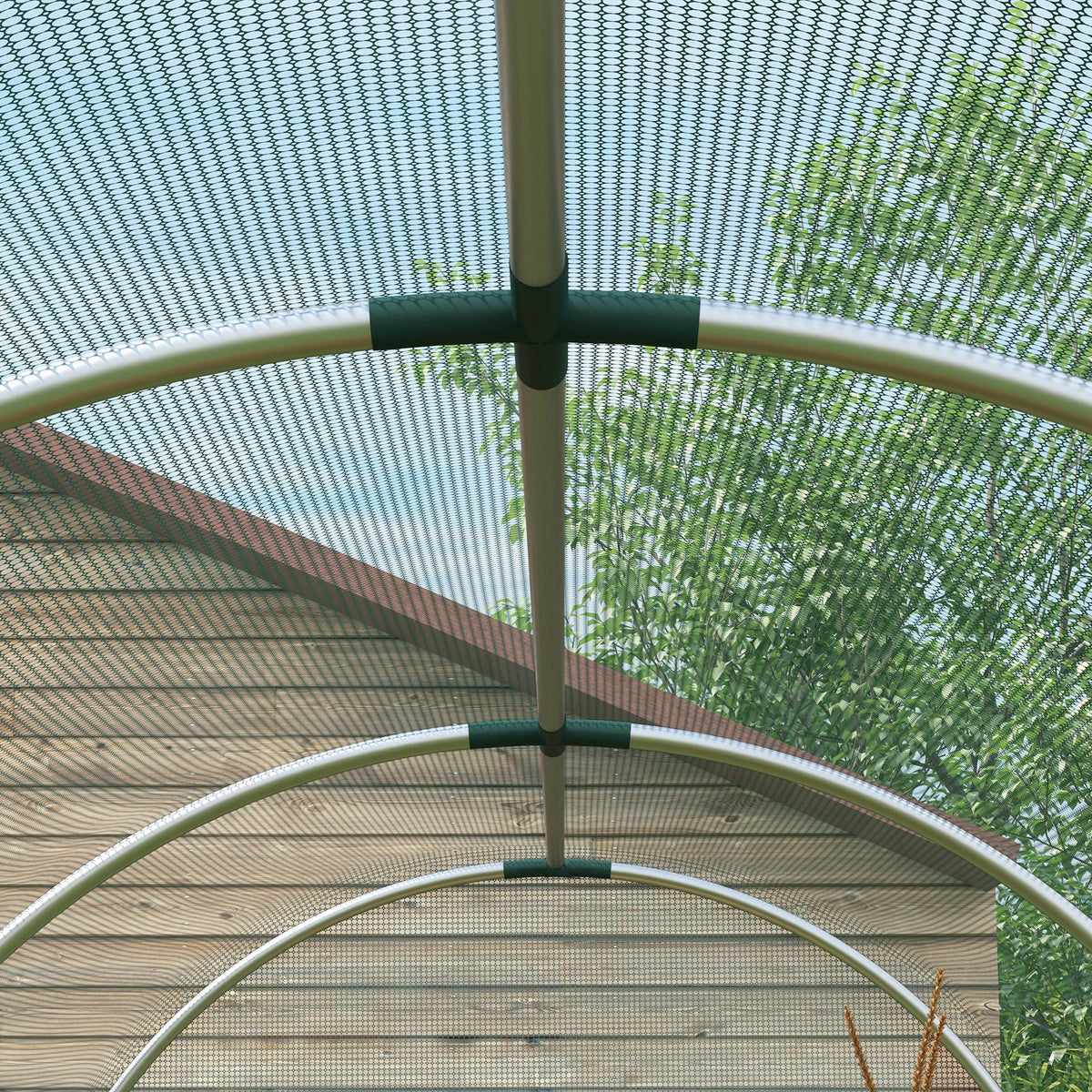 4' x 12' Crop Cage with Zippered Door, Green