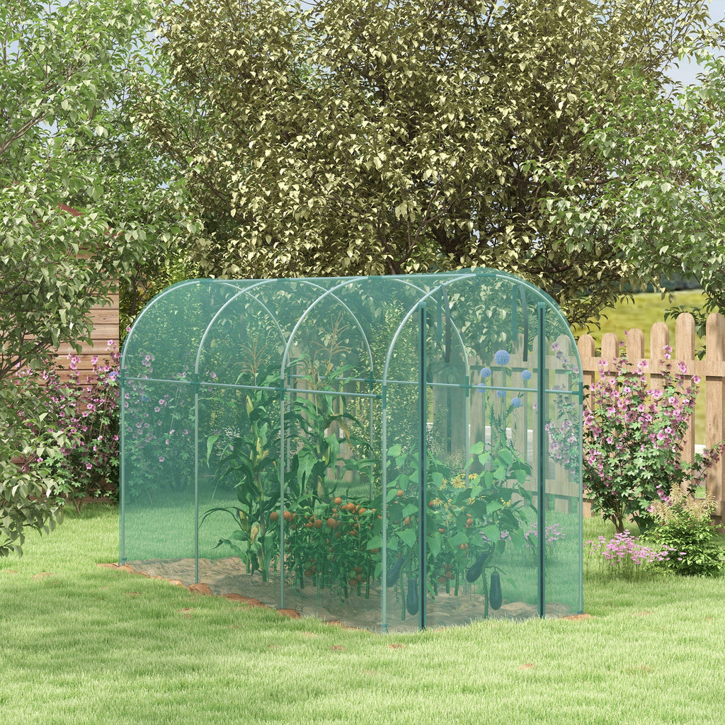 4' x 12' Crop Cage with Zippered Door, Green
