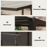 63"-94.5" Extendable Patio Dining Table for 6-8 People