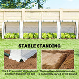 13' L x 3' W x 2.5' H Portable Tunnel Greenhouse, White