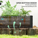 82" x 109" x 12" L-Shaped Raised Garden Bed, Black